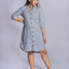 Striped Shirt Dress Blue