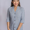 Striped Shirt Dress Blue