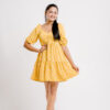 Yellow Silk Floral Mini