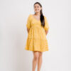 Yellow Silk Floral Mini
